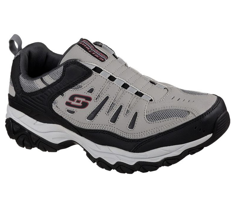 Skechers After Burn M. Fit - Mens Slip On Shoes Grey/Black [AU-LR4744]